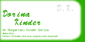 dorina kinder business card